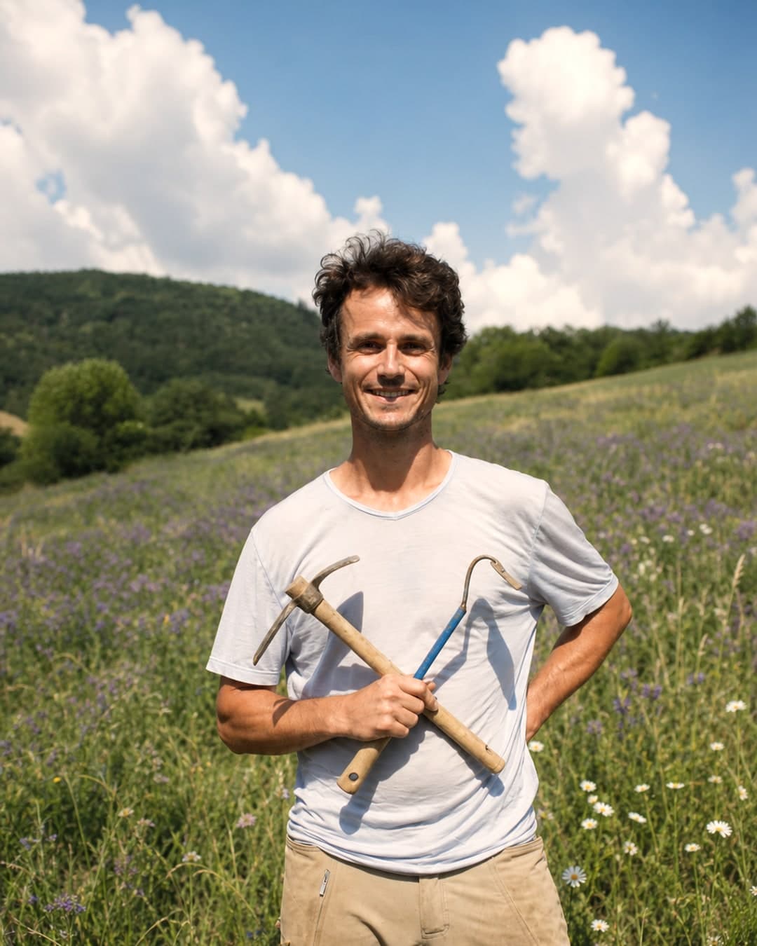 Alexandre Loubet, co-fondateur de Kultivar, maraîcher au GAEC Les Haies Vives à Chaussan