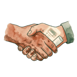 Symbole de collaboration entre maraîcher et fondateur tech